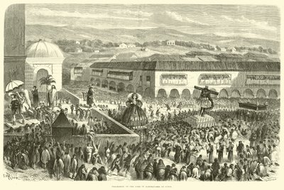 Procesión del Señor de los Temblores en Cuzco de Edouard Riou